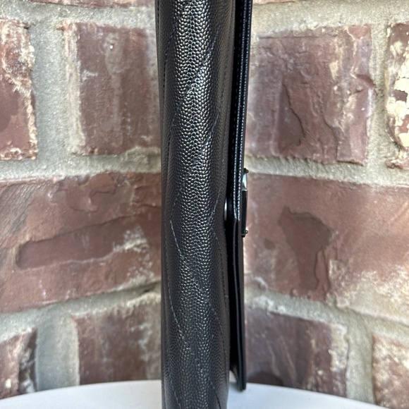 SOLD YSL Monogram Large Flap Wallet in Grained Leather - Picture 9 of 9